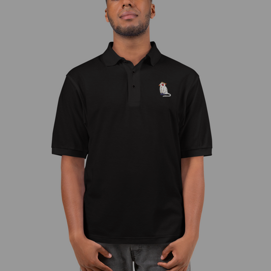 Embroidered Monkey Polo Shirt