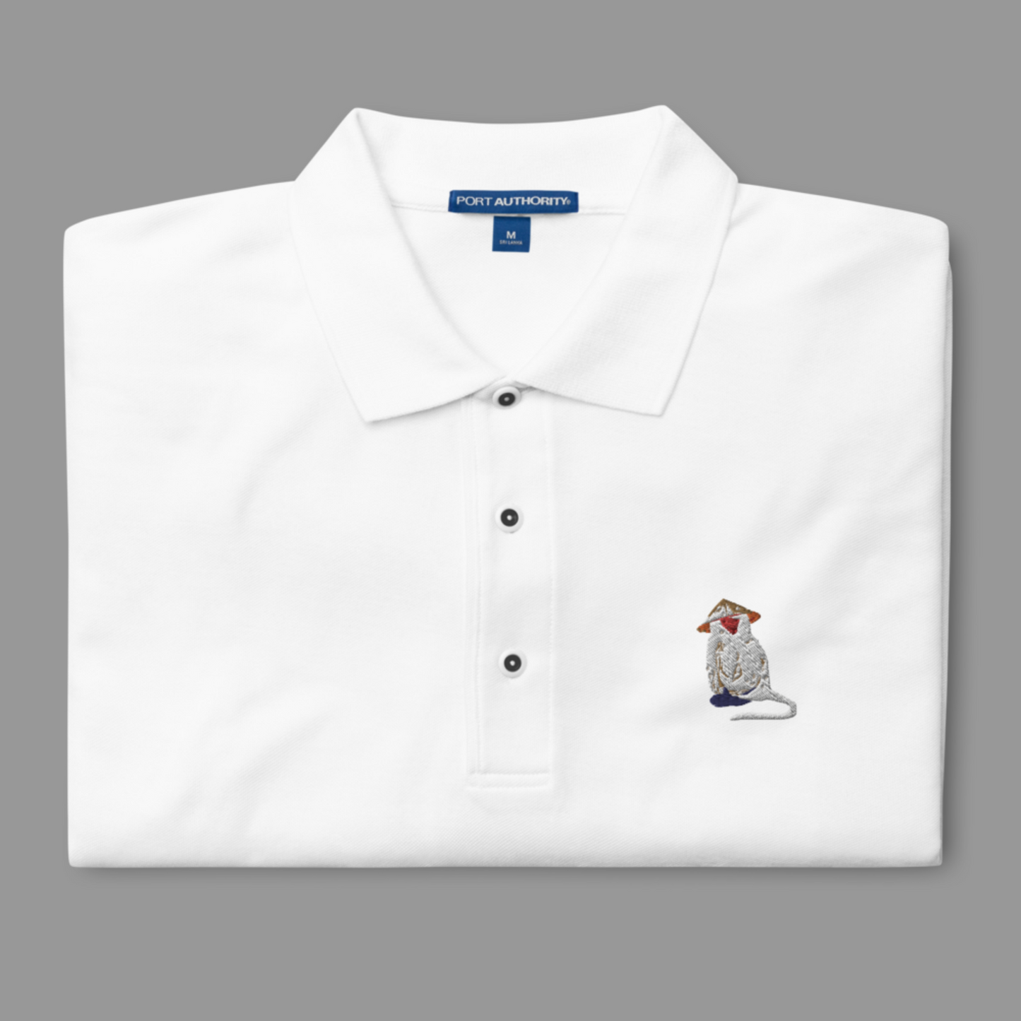 Embroidered Monkey Polo Shirt