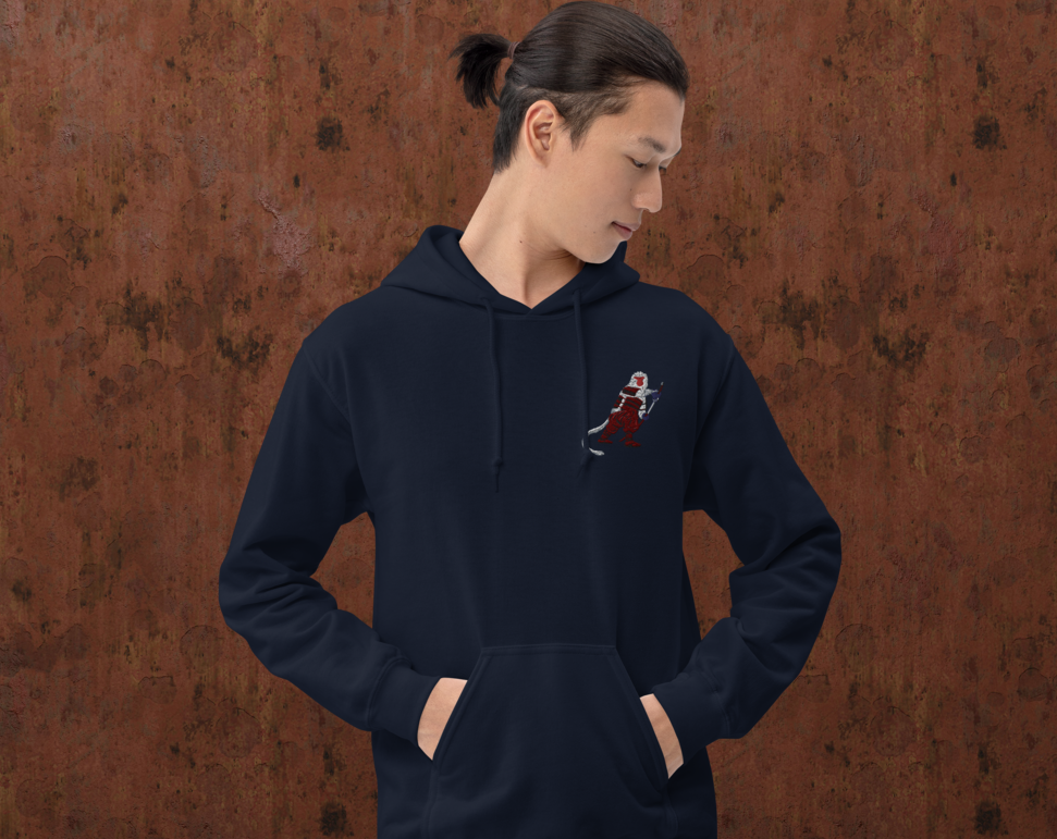 Embroidered Samurai Monkey Hoodie